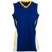 Augusta Sportswear 1355 Athletic Women's Tornado Jersey T-Shirt in Navy Blue/Gold/White size Medium | Polyester
