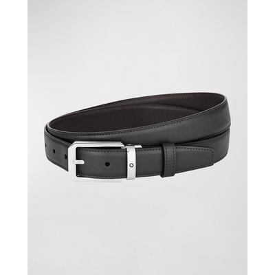 Trapeze Reversible Leather Buckle Belt