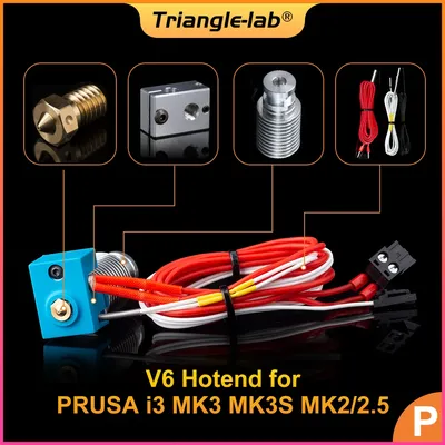 Trianglelab V6 Hotend pre-assambled unit for PRUSA i3 MK3 MK3S MK2/2.5 v6 heatsink nozzle 3D printer