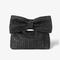 Damen Handtasche Clutch Handgelenk-Tasche Stroh Festtage Strand Reise Schleife Multi-Carry Webfaser Schwarz Khaki Regenbogen