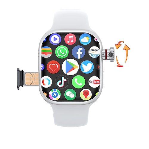 iMosi S9 Smartwatch 2.06 Zoll 4G LTE Mobiltelefon Smartwatch 4G Schrittzähler Anruf Erinnerung Herzfrequenzmesser Frauen Männer GPS Freisprechanrufe Wasserdicht IP 67 41mm Uhrengehäuse