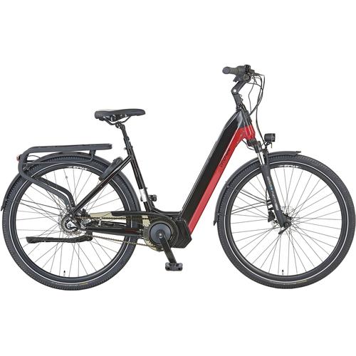 "E-Bike PROPHETE ""Geniesser 5.0"" E-Bikes Gr. 48 cm, 28 Zoll (71,12 cm), schwarz (schwarz, rot) E-Bikes Bestseller"