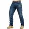 jeans da uomo con stampa cowboy a vita media vestibilità skinny jeans slim fit elasticizzati pantaloni in denim alla moda con gamba affusolata