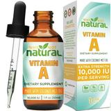 Why Not Natural Vitamin A Drops 10000 IU - Liquid retinyl Palmitate with Coconut MCT Oil Vegan micellized VIT A Supplement for Skin Eyes Acne - 1 oz sublingual Tincture