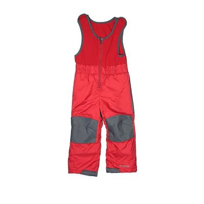 Columbia Snow Pants With Bib - Mid/Reg Rise: Red Sporting & Activewear - Size 3Toddler