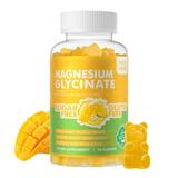 90 CT Magnesium Glycinate Gummies 1000mg - Sugar Free Magnesium Potassium Supplement with Vitamin D B6 CoQ10 for Calm Mood & Sleep Support - 90 Mango Pineapple Gummies