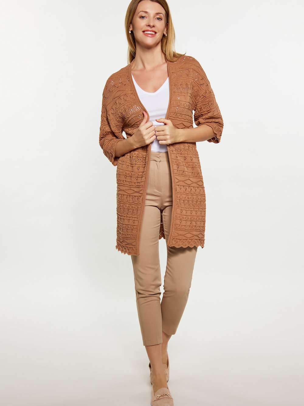Usha Strickjacke Damen camel, L Image
