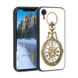 boho-antique-pocket-watch-18 phone case for iPhone XR for Women Men Gifts boho-antique-pocket-watch-18 Pattern Soft silicone Style Shockproof Case
