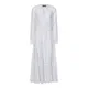 Polo Ralph Lauren , White V-Neck Dress with Drawstring Waist ,White female, Sizes: XS, S, 2XS