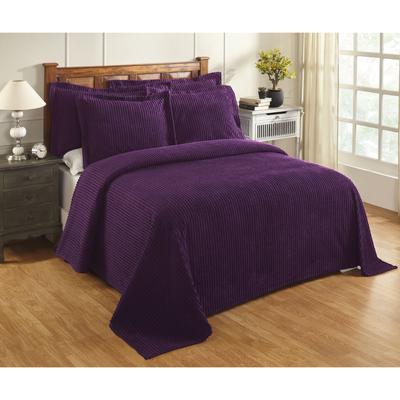 Jullian Collection 100% Cotton Bedspread Set by Better Trends in Plum (Size TWIN)