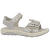 Sandale LURCHI "Farfalla", Kinder, Gr. 27, silber (silberfarben), Lederimitat, Glitzer, glänzend, festlich, Schuhe, Klettschuh, mit Strasssteinen, Größenschablone zum Download