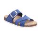 Pantolette ROHDE "Elba" Gr. 39, blau (kobaltblau) Damen Schuhe Pantoletten Keilabsatz, Sommerschuh, Schlappen mit Schnallenverschluss