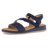 Riemchensandale GABOR "RHODOS", Damen, Gr. 38, blau (dunkelblau), Nubukleder, klassisch, Schuhe, Sommerschuh, Sandalette, Keilabsatz, in Bequemweite G (weit)