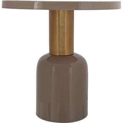 Beistelltisch KAYOOM "Art Deco 125, Abstelltisch aus Metall,funktional und stabil", grau (taupe, gold, taupe), B:50,5cm H:49,5cm T:50,5cm, 100% Eisen, Tische, Dekorativ, glanzvolle Lackierung, stilvolles Design Image