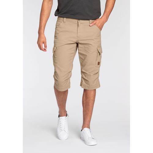 Jeansbermudas BRUNO BANANI Gr. 31, N-Gr, beige (sand) Herren Jeans schmale Passform, gerade Beinform, mit Cargotaschen