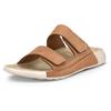 Pantolette ECCO "COZMO W", Damen, Gr. 39, braun, Nubukleder, sportlich, Schuhe, Sommerschuh, Schlappen mit zwei Klettverschlussriemen