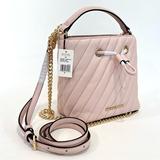Michael Kors Bags | Michael Kors Suri Small Quilted Vegan Leather Bucket Crossbody Bag Powder Blush | Color: Gold/Pink | Size: Os
