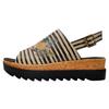 Sandalette DOGO "Gigi Sandale Dreamer Damen Sandalen", Damen, Gr. 37, Normalschaft, schwarz-weiß (natur), Lederimitat, Schuhe Riemchensandale, Vegan