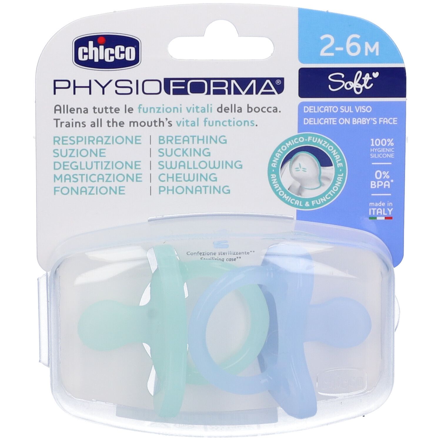 Chicco Gommotto Soft in Silicone Azzurro 2-6 Mesi Altro