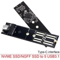 Adattatore USB 3.1 Gen 2 a M.2 NVME SSD Scheda convertitore chiave NGFF B + M SATA/NVME SSD a USB