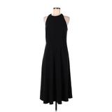 Halston Heritage Casual Dress - Midi Mock Sleeveless: Black Solid Dresses - Women's Size 10