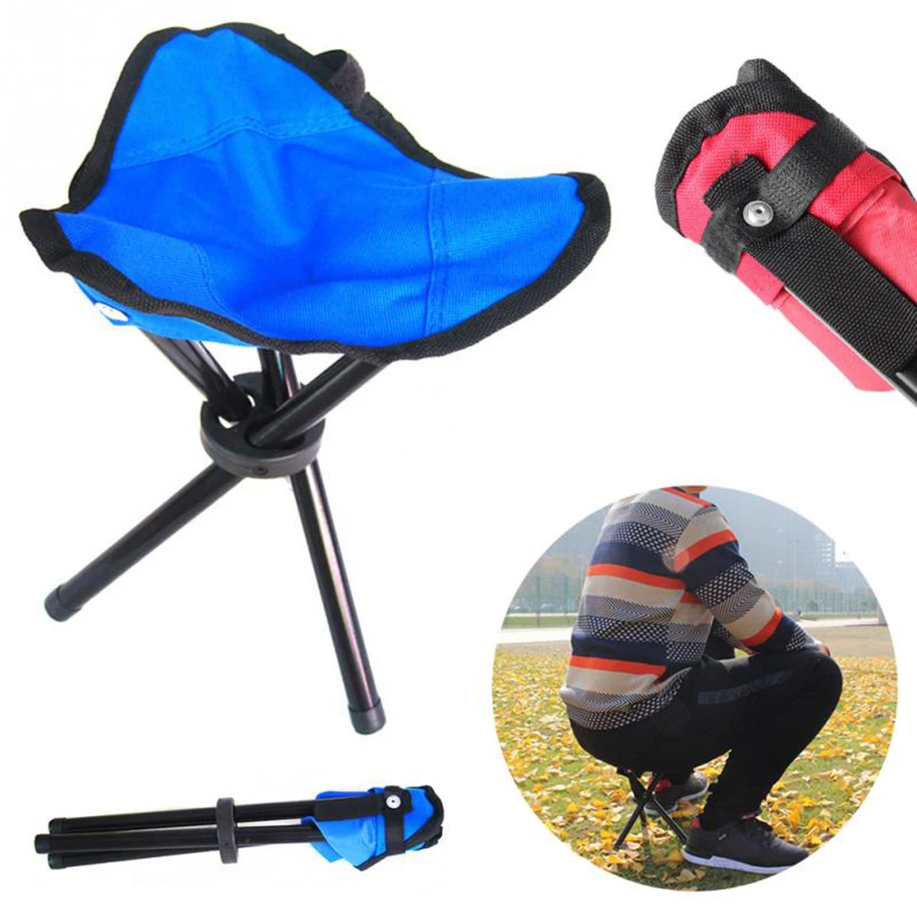 Outdoor Freizeit Tragbarer Klappstuhl Dreibeiniger Hocker Camping Reisen Picknick Outdoor-Aktivitäten Angelzubehör