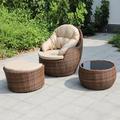 Hokku Designs Xavion Wicker Outdoor Barrel Chair Lounge Chair | 31.89 H x 30.71 W x 31.5 D in | Wayfair A8654BD076BA40C39465CD170DB5073E