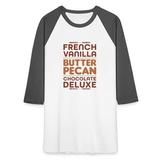 French Vanilla Butter Pecan Chocolate Deluxe Shirt Unisex Baseball T-Shirt