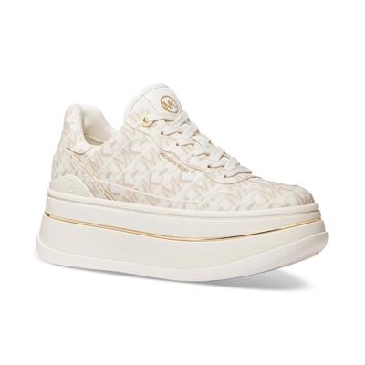 Michael Hayes Empire Logo Lace-up Platform Sneakers - White - Michael Kors Sneakers