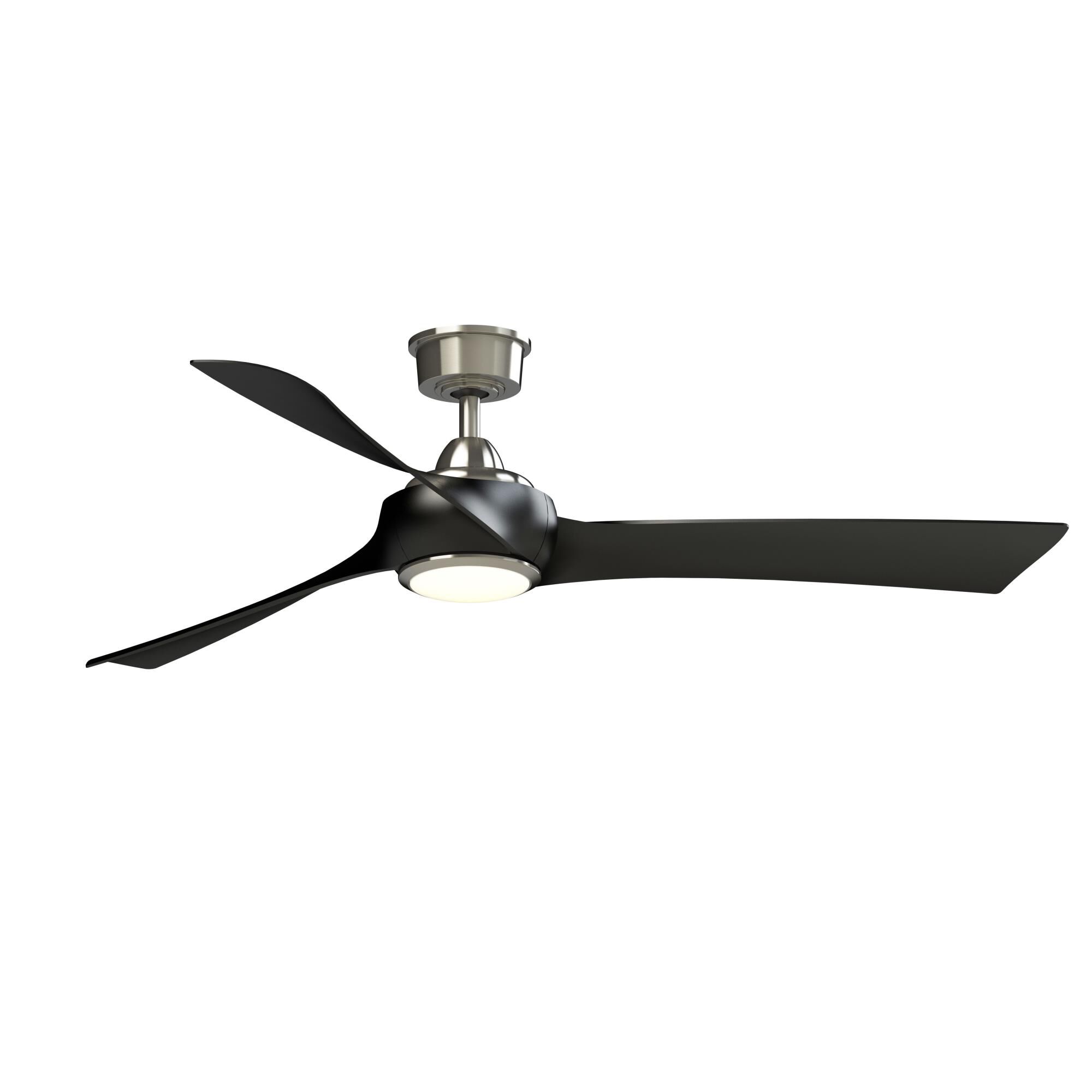 Fanimation Wrap Custom 60 Inch Ceiling Fan with Light Kit - FPD8530BN-60BL-LK