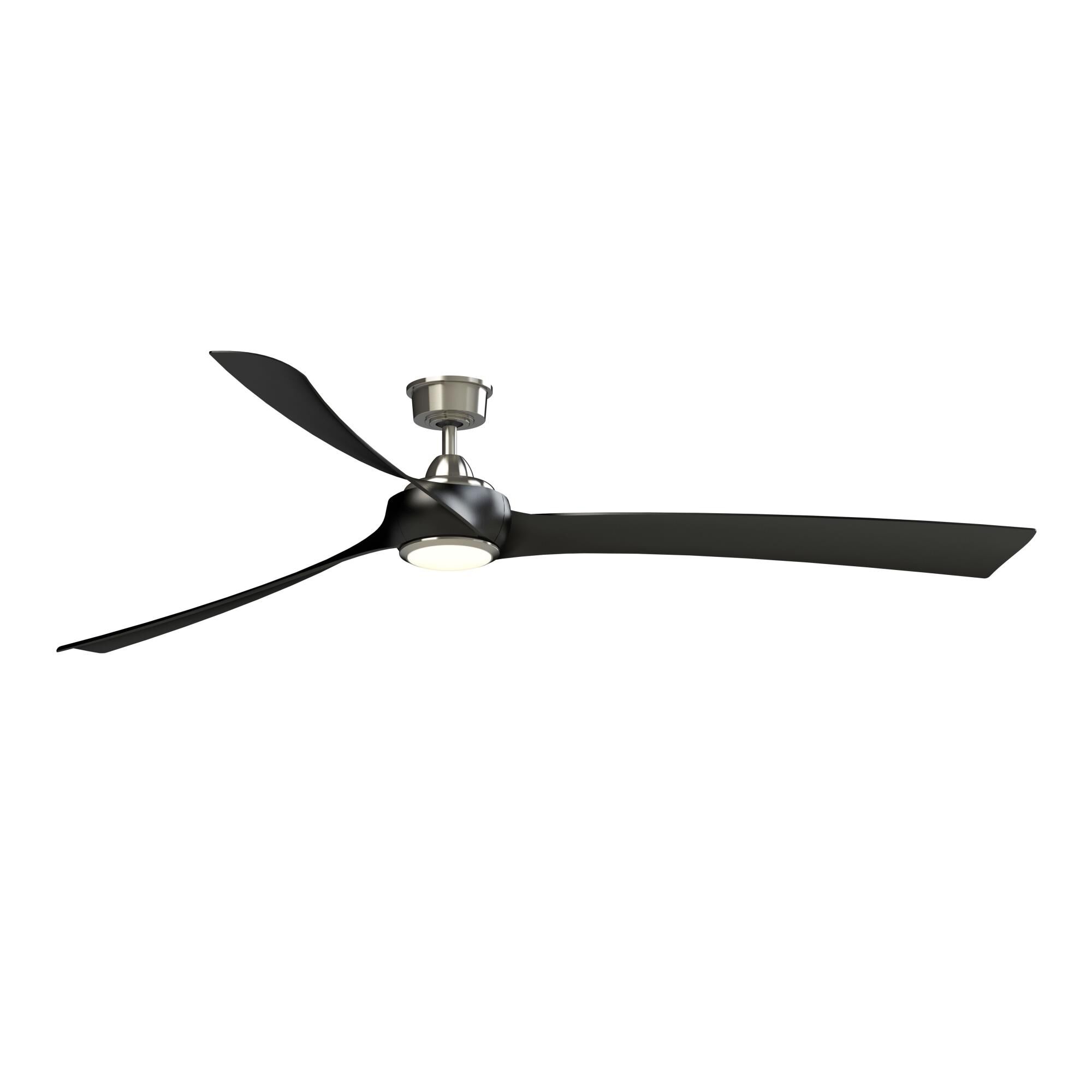 Fanimation Wrap Custom 84 Inch Ceiling Fan with Light Kit - FPD8531BN-84BL-LK