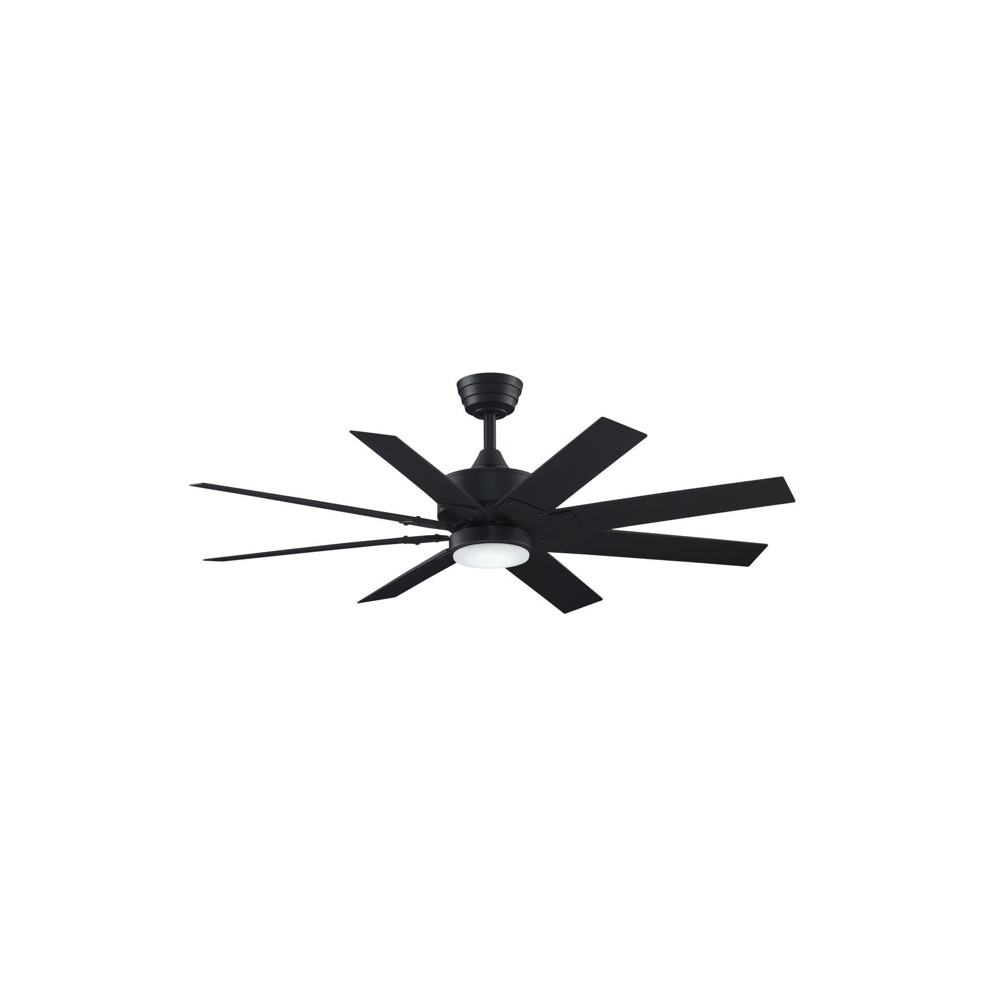 Fanimation Levon Custom 52 Inch Ceiling Fan with Light Kit - FPD7912BBL-52BL-LK