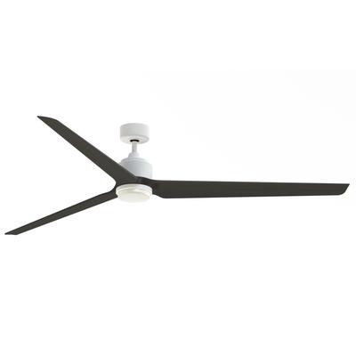 Fanimation Triaire Custom 84 Inch Ceiling Fan with Light Kit - FPD8515MWW-84DWAW-LK