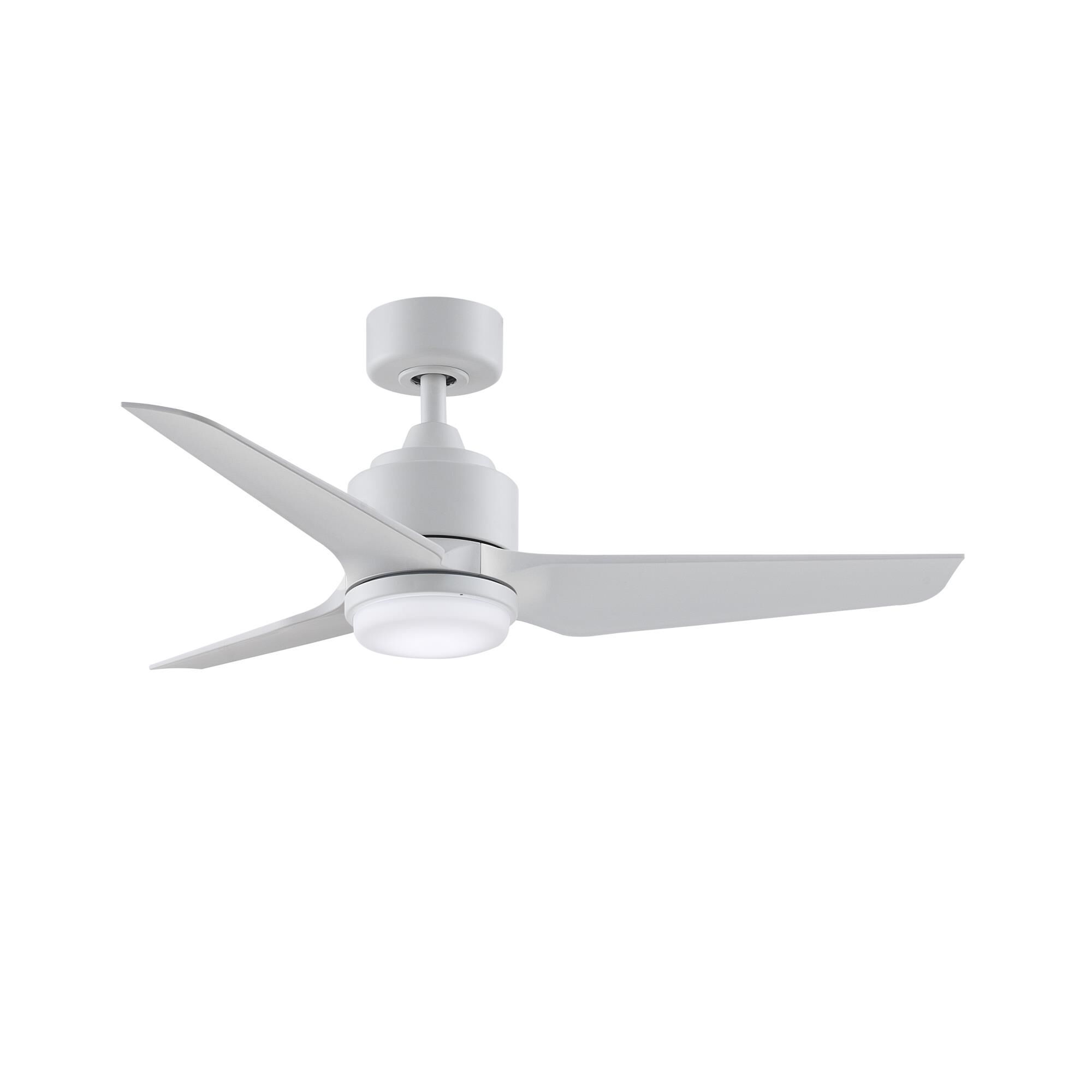 Fanimation Triaire Custom 44 Inch Ceiling Fan with Light Kit - FPD8514MWW-44MWW-LK