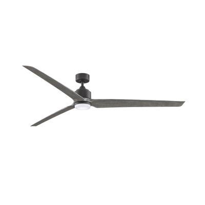 Fanimation Triaire Custom 84 Inch Ceiling Fan with Light Kit - FPD8515GRW-84WEW-LK