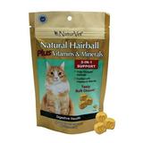 NaturVet Natural Hairball Plus Vitamins & Minerals 2-in-1 Digestive Health Soft Chews Cat Supplement 50 Ct