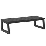 Supports Up To 100 Pounds Made of Dyed Solid Acacia Wood Simple Modern Solid Wood Slat-Top Outdoor Coffee Table â€“ Black Wash