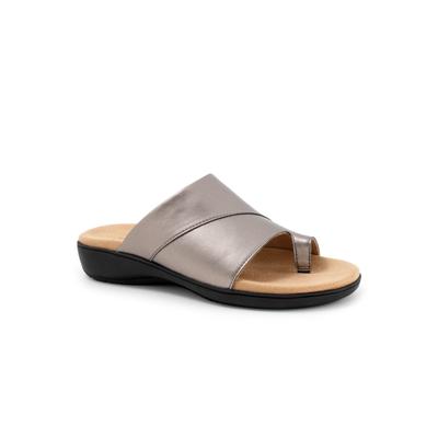 Women's Regina Slip On Sandal by Trotters in Pewter (Size 8 M)