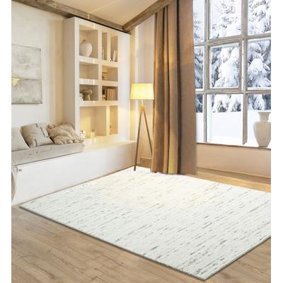 Wollteppich MY HOME "Greith", grau (natural grau), B:120cm H:12mm L:180cm, Schurwolle, Teppiche, Wendeteppich, meliert, reine Wolle, handgewebt, Scandi, Wohnzimmer Image