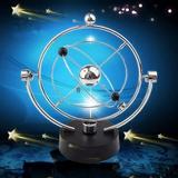 Perpetual Motion Swing Ball Art Electronic Solar System Magnetic Swing Energy Orbit Office Desk Ornament Home Decoration Gift Toy Solar System Planet Electronic Perpetual Motion