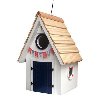 Home Bazaar 8.5" x 6" x 6" Dockside Cabin Birdhouse - Blue