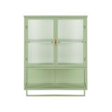 Ebern Designs Baitz 23.62 W 30.71 H Medicine Cabinet, Wall Cabinet Stainless Steel/Aluminum in Green | 30.71 H x 23.62 W x 9.06 D in | Wayfair