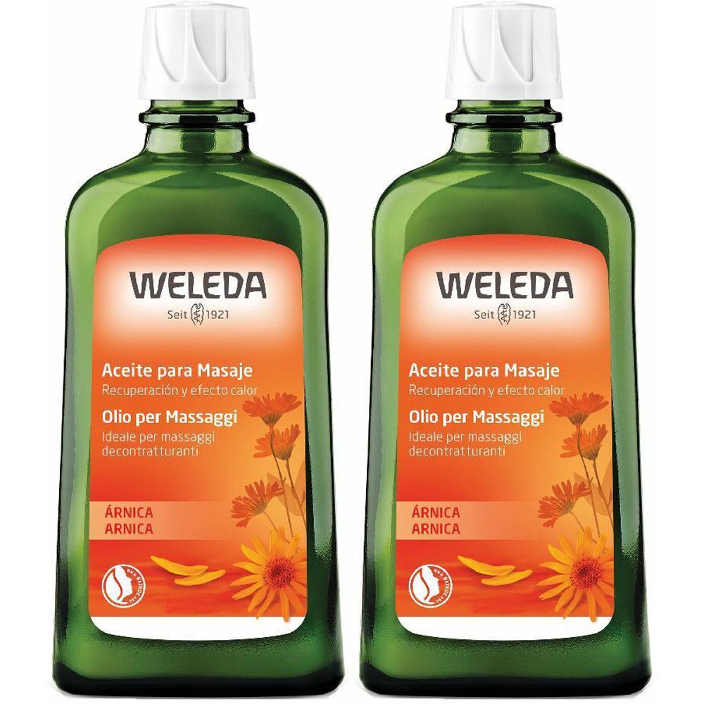 WELEDA Olio per Massaggi Arnica 2x200 ml da massaggio