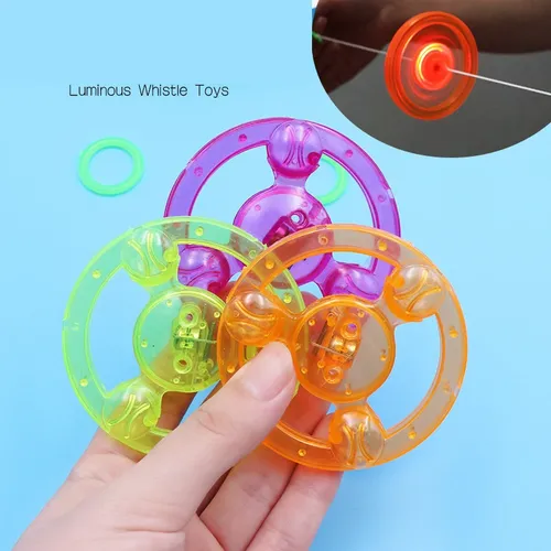 Z3 5pcs Hand ziehen leuchtende blinkende Seil Schwungrad Spielzeug LED leuchten Kreisel Spielzeug