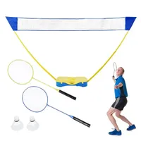 Badmintonschläger-Sets für Hinterhöfe tragbares Badminton-Netz Badminton-Set für den Hinterhof im