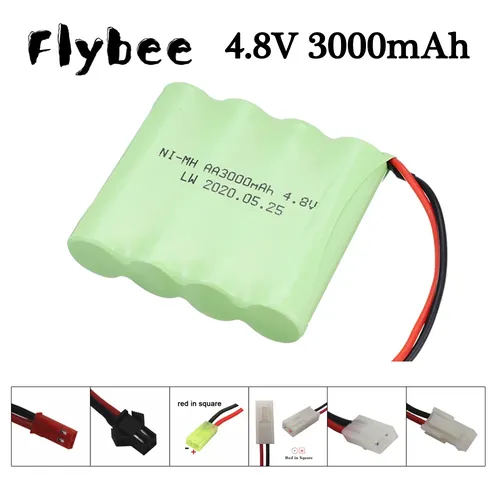 Nimh batterie 4 8 v 3000mah für rc spielzeug autos tanks lkw roboter boote gewehre aa ni-mh 4 8 v