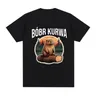 Bober Kurwa Bobr T-Shirt Funny Meme Graphic uomo donna moda Hip Hop manica corta T-Shirt larghe 100%