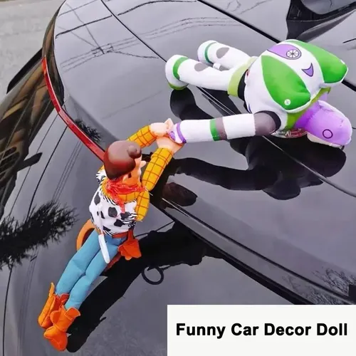Spielzeug Geschichte lustige Puppen Buzz Lightyear Rettung holzige Plüsch puppen Auto Auto Außen
