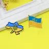 Ucraina bandiera ucraina mappa spille smaltate emblema nazionale ucraino scudo forma Trident spille