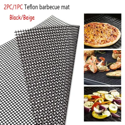 2PC/1PC Nicht Stick BBQ Grill Mesh Wiederverwendbare Grillen Net Grill Matte Tragbare für Outdoor Grillen Kochen backen Grill